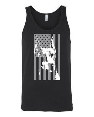 Custom Apparel - Screen Printing - DWC - Doberman Flag Unisex Tank Top - Tank Top - DWC