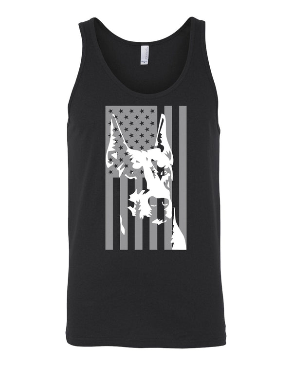 Custom Apparel - Screen Printing - DWC - Doberman Flag Unisex Tank Top - Tank Top - DWC