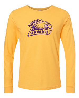 Custom Apparel - Screen Printing - Haynor Hawks Long Sleeve (Yellow) - Haynor Hawks