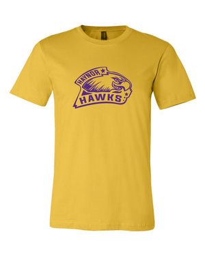 Custom Apparel - Screen Printing - Haynor Hawks T-shirt (Yellow) - Haynor Hawks