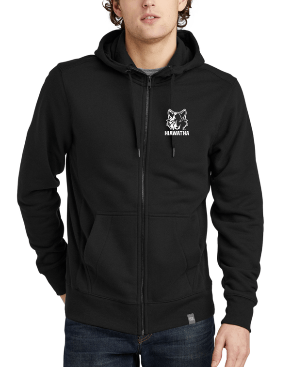 Custom Apparel - Screen Printing - Hiawatha PTO - New Era - Unisex French Terry Full - Zip Hoodie - Embroidered - Hiawatha PTO