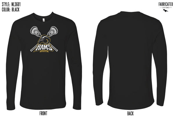 Custom Apparel - Screen Printing - Holt Jr. Rams Lacrosse - Rams Lacrosse Long Sleeve T-shirt - Holt Lacrosse