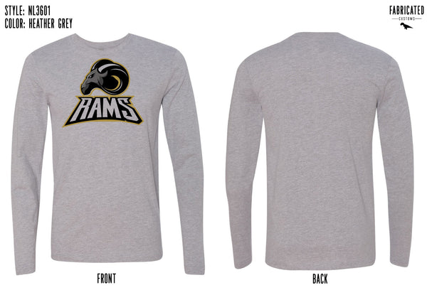 Custom Apparel - Screen Printing - Holt Jr. Rams Lacrosse / Rams Long Sleeve T-shirt - Holt Lacrosse