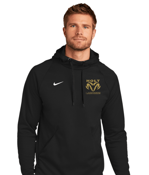 Custom Apparel - Screen Printing - Holt LAX – Nike - Therma - FIT Pullover Fleece Hoodie - Holt Lacrosse 2023