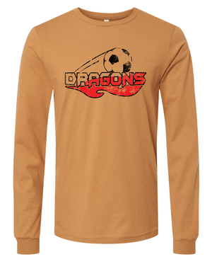 Custom Apparel - Screen Printing - LA Dragons 2022 - Unisex Caramel Long - sleeve Tee - LA Dragons 2022
