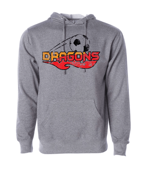 Custom Apparel - Screen Printing - LA Dragons 2022 - Unisex Grey Hoodie - LA Dragons 2022