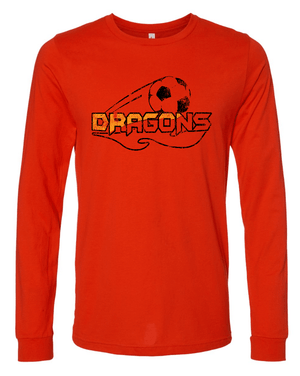 Custom Apparel - Screen Printing - LA Dragons 2022 - Unisex Red Long - sleeve Tee - LA Dragons 2022