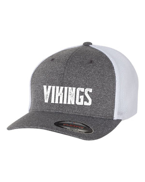 Custom Apparel - Screen Printing - Lakewood Youth Football - Embroidered Fitted Trucker Hat with Vikings Logo - Lakewood Youth Football