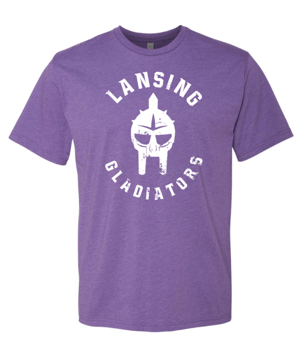 Custom Apparel - Screen Printing - Lansing Gladiators - Unisex Adult T-Shirt - Lansing Gladiators