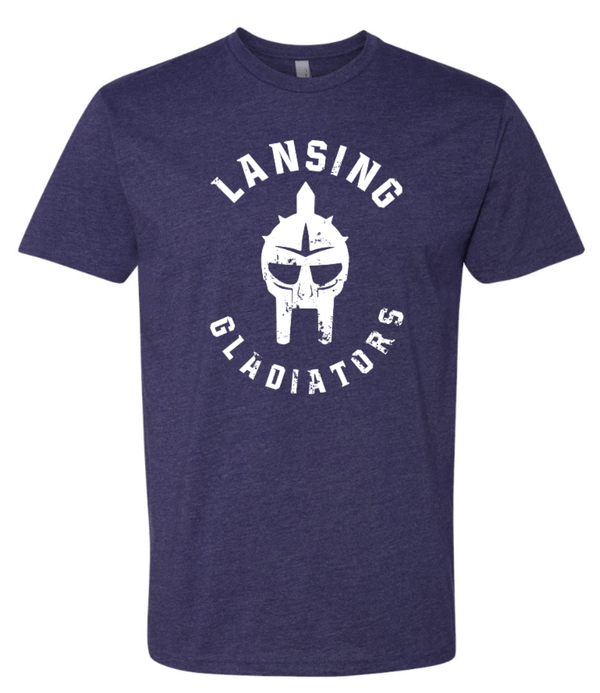 Custom Apparel - Screen Printing - Lansing Gladiators - Unisex Adult T-Shirt - Lansing Gladiators