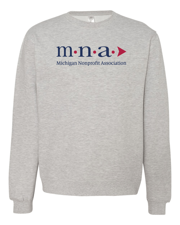 Custom Apparel - Screen Printing - Michigan Nonprofit Associates Crew Neck Sweatshirt - Michigan Non - Profit Association