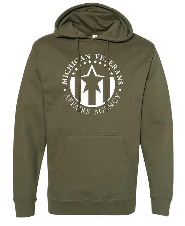 Custom Apparel - Screen Printing - Michigan Veterans Affairs Agency - Unisex Hoodie - Michigan Veterans Affairs Agency