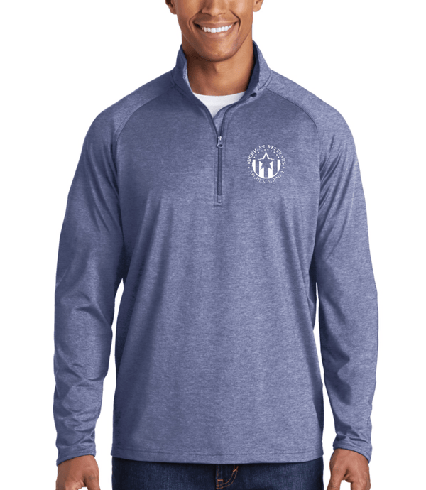 Custom Apparel - Screen Printing - Michigan Veterans Affairs Agency - Unisex Quarter Zip - Michigan Veterans Affairs Agency