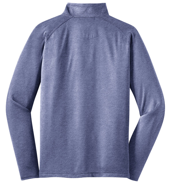 Custom Apparel - Screen Printing - Michigan Veterans Affairs Agency - Unisex Stretch Quarter Zip Pullover - Heather Navy - ST850 - MVAA