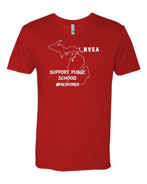 Custom Apparel - Screen Printing - NV SUPPORT PUBLIC SCHOOLS UNISEX V - NECK T - SHIRT - Northview Schools Fall 2022
