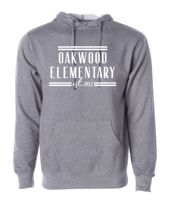 Custom Apparel - Screen Printing - Oakwood Elementary - Est. 1953 Hoodie - Oakwood Elementary