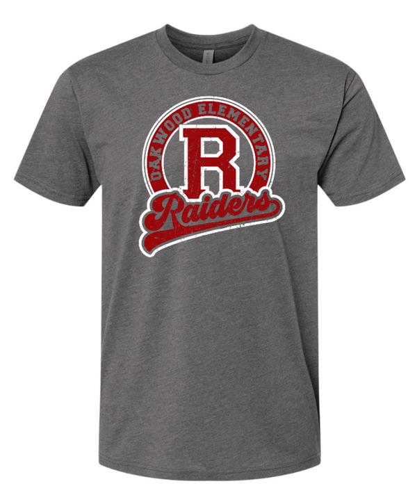 Custom Apparel - Screen Printing - Oakwood Elementary - Raiders Vintage T-Shirt - Oakwood Elementary
