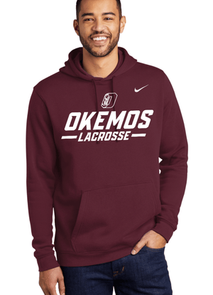 Custom Apparel - Screen Printing - OHS Lacrosse - Nike - Club Fleece Pullover Hoodie - OHS Lacrosse