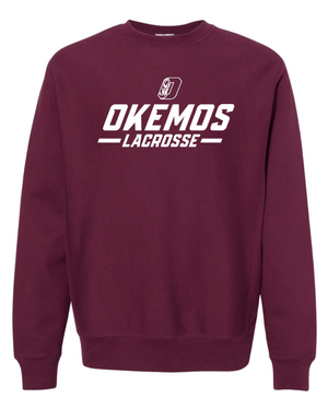 Custom Apparel - Screen Printing - OHS Lacrosse - Premium Heavyweight Cross - Grain Crewneck Sweatshirt - OHS Lacrosse