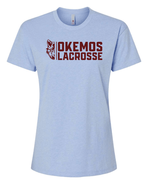 Custom Apparel - Screen Printing - OHS Lacrosse - Women's CVC Relaxed T-Shirt - Blue - OHS Lacrosse