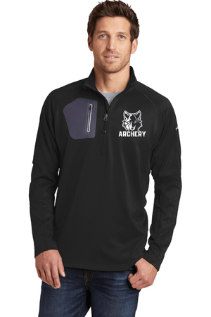 Custom Apparel - Screen Printing - Okemos Archery Spring 2023 - 1/2 - Zip Performance Fleece. - Okemos Archery Spring 2023