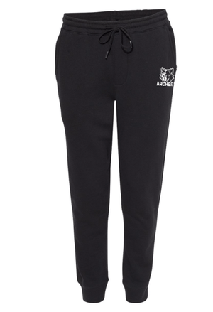 Custom Apparel - Screen Printing - Okemos Archery - Unisex Adult Black Joggers - Okemos Archery Winter 2022
