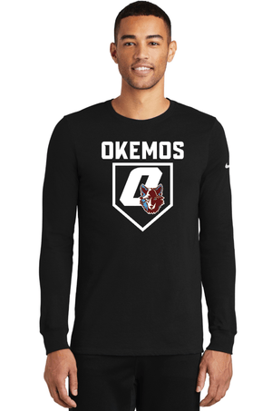 Custom Apparel - Screen Printing - Okemos Baseball - Nike - Dri - FIT Cotton/Poly Long Sleeve Tee - Okemos Baseball FL Trip