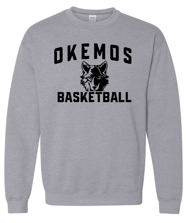 Custom Apparel - Screen Printing - Okemos Chippewa Basketball - Crewneck Sweatshirt - Okemos Chippewa Basketball