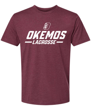 Custom Apparel - Screen Printing - Okemos Lacrosse - Maroon Unisex T-Shirt - Okemos Lacrosse