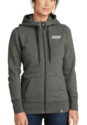 Custom Apparel - Screen Printing - Okemos Lacrosse - New Era - Ladies French Terry Full - Zip Hoodie - Okemos Lacrosse