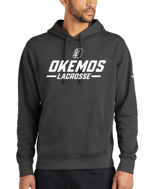 Custom Apparel - Screen Printing - Okemos Lacrosse - Nike - Club Fleece Sleeve Swoosh Pullover Hoodie - Okemos Lacrosse