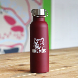 Custom Apparel - Screen Printing - Okemos Maroon Stainless Steel Water Bottle - Okemos Public Schools