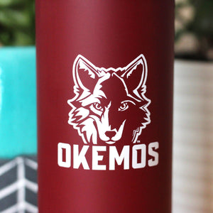 Custom Apparel - Screen Printing - Okemos Maroon Stainless Steel Water Bottle - Okemos Public Schools