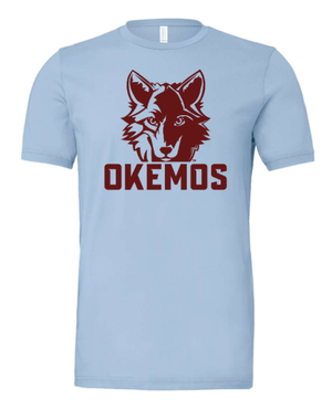 Custom Apparel - Screen Printing - Okemos Montessori - Adult Unisex T-Shirt - Blue - Okemos Montessori at Central