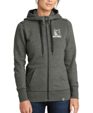 Custom Apparel - Screen Printing - Okemos Montessori - New Era - Adult Women's Zip Up Hoodie - Okemos Montessori at Central