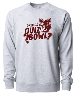 Custom Apparel - Screen Printing - Okemos Quiz Bowl - Unisex Adult Lightweight Sweatshirt - Okemos Quiz Bowl
