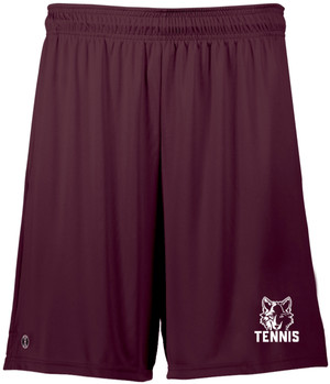 Custom Apparel - Screen Printing - Okemos Tennis - Holloway Uniform Maroon Pocket Tennis Shorts - Okemos Tennis