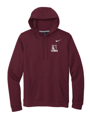 Custom Apparel - Screen Printing - Okemos Tennis - NIKE Maroon Hoodie - Okemos Tennis