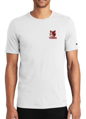 Custom Apparel - Screen Printing - Okemos Tennis - NIKE Uniform Dri Fit White T-Shirt - Okemos Tennis