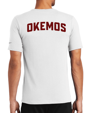 Custom Apparel - Screen Printing - Okemos Tennis - NIKE Uniform Dri Fit White T-Shirt - Okemos Tennis