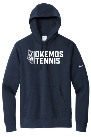 Custom Apparel - Screen Printing - Okemos Tennis - Nike - Unisex Club Fleece Sleeve Swoosh Pullover Hoodie - Okemos Tennis - 14074