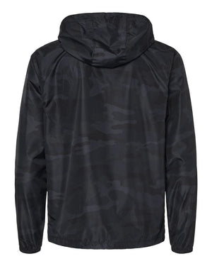 Custom Apparel - Screen Printing - Okemos Wolves - Adult Unisex Black Camo Embroidered Windbreaker - Shirts & Tops - Okemos Public Schools