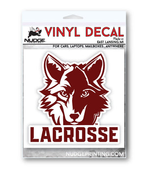 Custom Apparel - Screen Printing - Okemos Wolves Lacrosse - Car Decal - OHS - Lacrosse