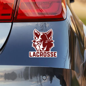 Custom Apparel - Screen Printing - Okemos Wolves Lacrosse - Car Decal - OHS - Lacrosse