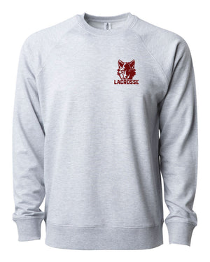 Custom Apparel - Screen Printing - Okemos Wolves Lacrosse - Unisex Adult Grey Sweatshirt - OHS - Lacrosse
