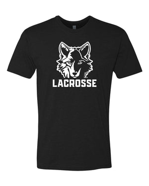 Custom Apparel - Screen Printing - Okemos Wolves Lacrosse - Unisex Adult Maroon T-Shirt - OHS - Lacrosse