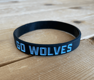 Custom Apparel - Screen Printing - Okemos Wolves - Rubber Go Wolves Bracelet - Lanyards - Okemos Public Schools