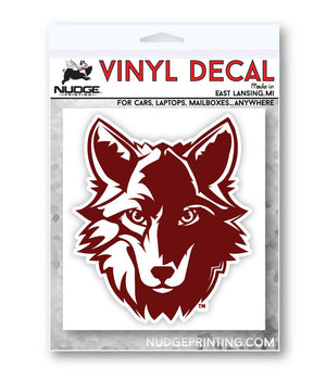 Custom Apparel - Screen Printing - Okemos Wolves - Wolf Car Decal - Okemos Public Schools