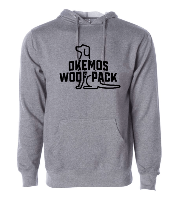 Custom Apparel - Screen Printing - Okemos Woof Pack - Unisex Hoodie - Grey - Okemos Woof Pack
