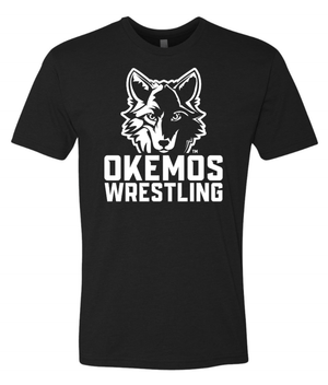 Custom Apparel - Screen Printing - Okemos Wrestling - Black Adult Unisex T-Shirt - Okemos Wrestling